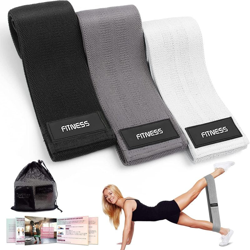 Non-Slip Exercise Loop Bands for Hips and Glutes - Black - Oncros