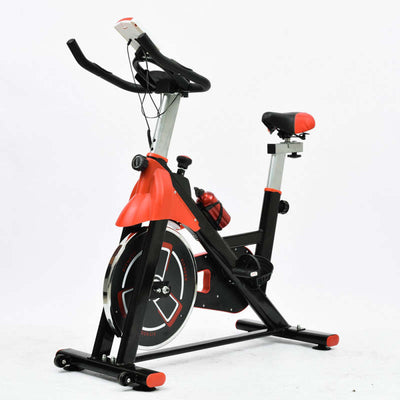 Smart Spining Bike with LCD Display for Home Exercise - Red - Oncros