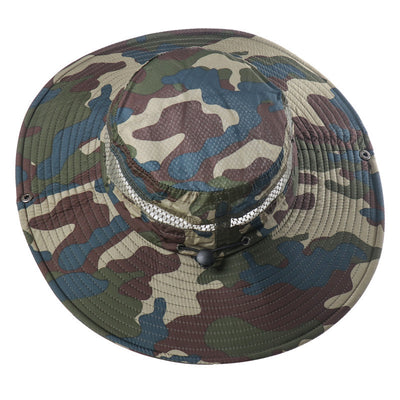 Outdoor Bucket Hat Unisex Sun UV Protection Fisherman Hat Camouflage - Oncros