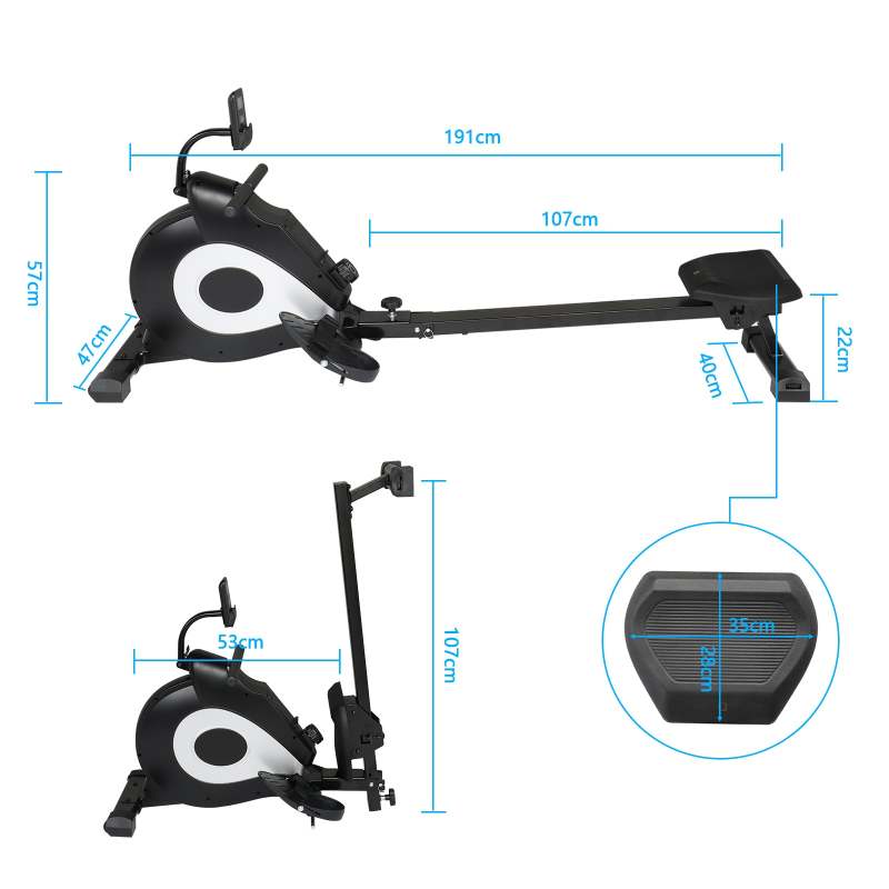 10-Levels Adjustable Magnetic Resistance Rowing Machine [Germany Only] - Oncros