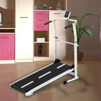 Non-Electric Folding Treadmill Running Machine with LCD Monitor - Oncros