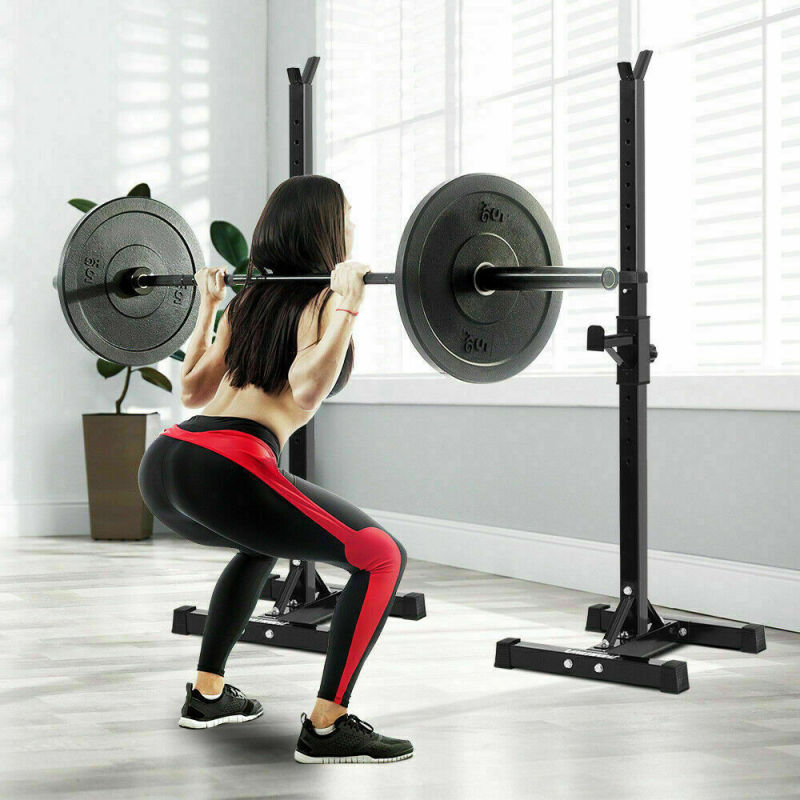 Squat Rack Muiti-use Height Adjustable Barbell Power Stand Set - Oncros