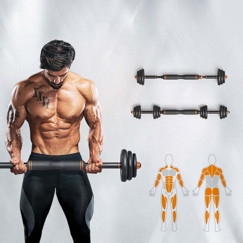 6-In-1 Adjustable Dumbbell Barbell Push-up Stand Set with 4-Modes - Oncros