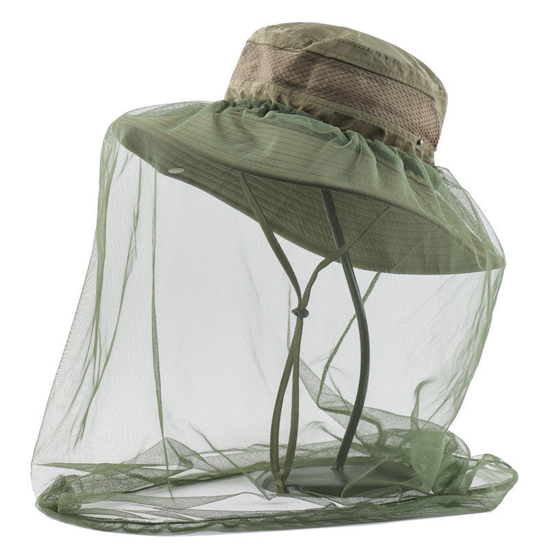 Outdoor Bucket Hat Mesh Anti Mosquito UV Protection Sun Hats Unisex - Oncros