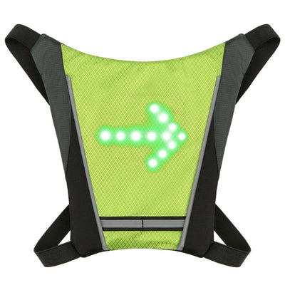 LED Turn Signal Direction Indicator Bike Pack USB Rechargeable Reflective Backpack Safety Light - Oncros