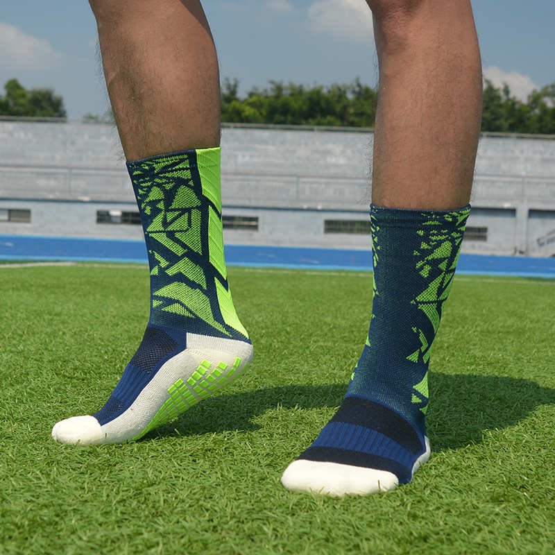 Sports Thickened Breathable Football Kit Socks - Camouflage Blue / One size(Size 37-44) - Oncros