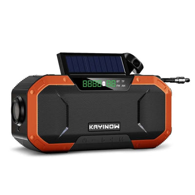 Emergency Solar Hand Crank Radio Charger Flash Light Outdoor Camping Survival Radio - Orange - Oncros