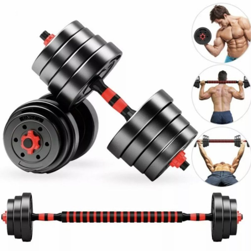 2-in-1 Adjustable Weight Dumbbell & Barbell Set Lifting Strength Training - Oncros