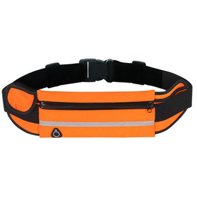Waterproof Running Waist Bag Outdoor Sports Running Jogging Belt Bag Fitness Bag for Phone - Orange / Without bottle holder - Oncros