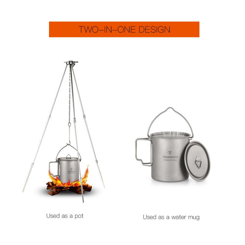 Portable Ultralight 750ml Titanium Pot - Oncros