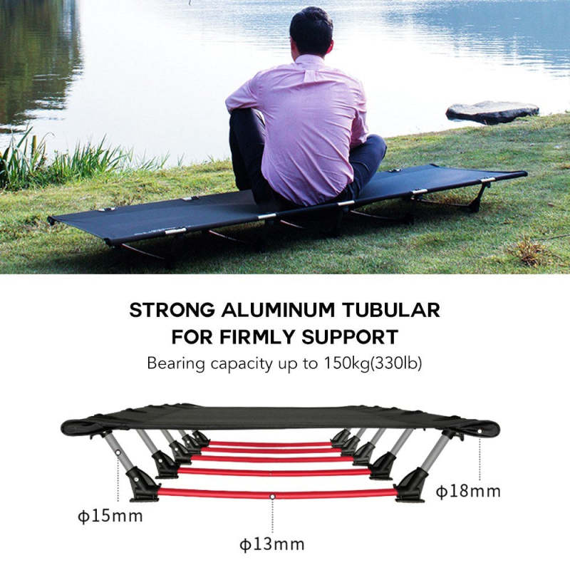 Outdoor Portable Foldable Camping Cot Single Person Bed for Hiking Backpacking Camping - Oncros
