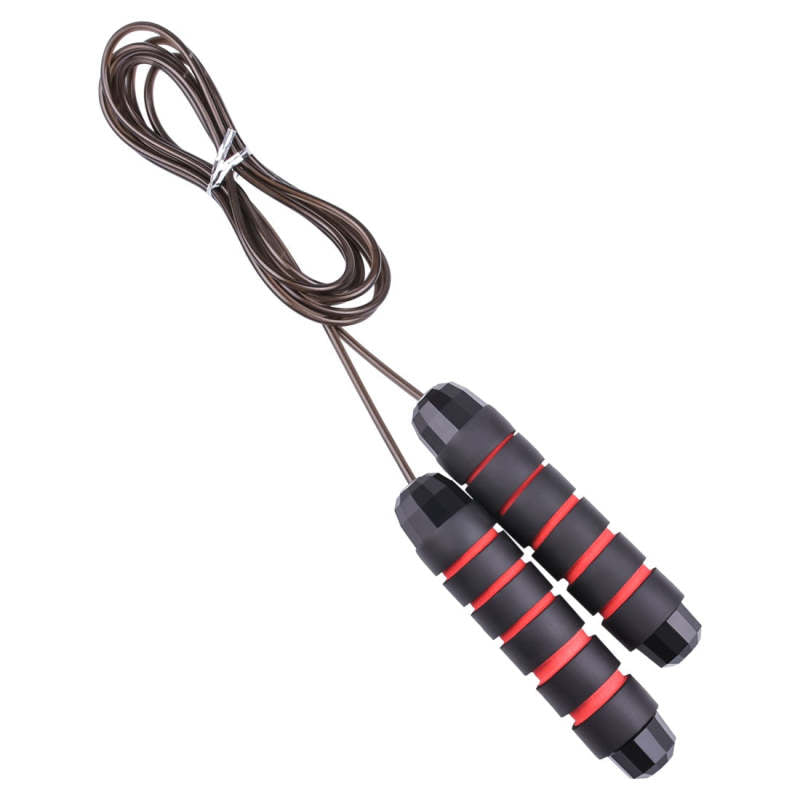 Tangle-Free Rapid Speed Jumping Rope with Ball Bearings Steel - Red - Oncros