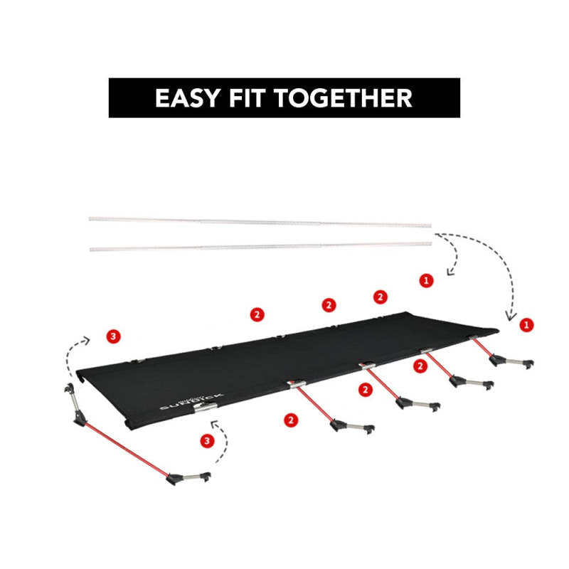 Outdoor Portable Foldable Camping Cot Single Person Bed for Hiking Backpacking Camping - Oncros