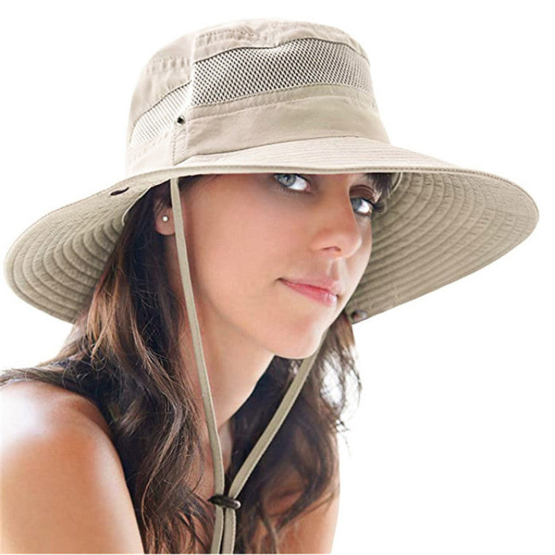 Outdoor New Summer Sun UV Protection Wide Brim Bucket Hats Fishing Hat Beach Hats Unisex - Oncros
