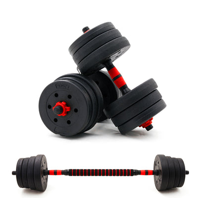 2-in-1 Adjustable Weight Dumbbell & Barbell Set Lifting Strength Training - Oncros