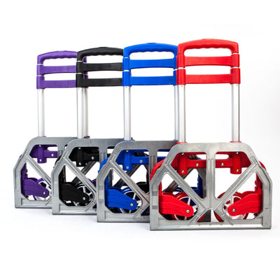 Portable Aluminium Cart Folding Dolly Push Truck Hand Collapsible Trolley Luggage Red - Oncros
