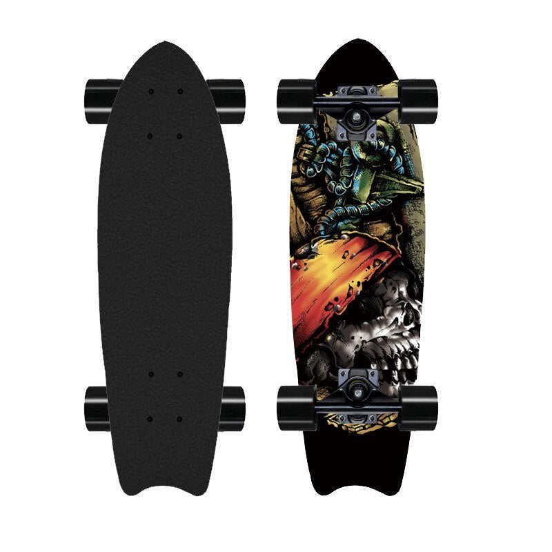 8-layer Maple Big Fish Board Land Surfing Fishtail Street Skateboard - Graffiti 22 - Oncros