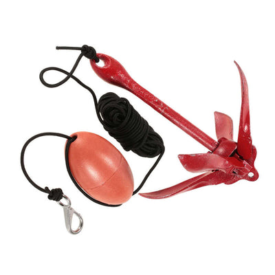 Portable Folding Anchor Rigging System Kit with Float Carrying Bag Rope for Kayak Raft - Oncros