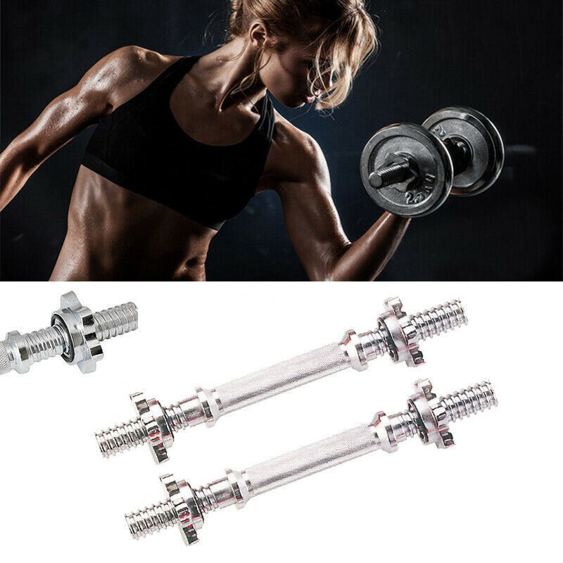 Stainless Dumbbell Bars Silver Weight Lifting Rod Fitness Training Home - Oncros