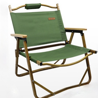 Outdoor Wood Grain Aluminum Folding Camping Chair - Oncros