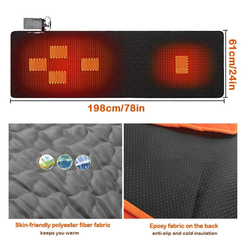 Outdoor USB Heating Sleeping Mat Insulation Sleeping Bag for Camping Hiking Backpacking - Oncros