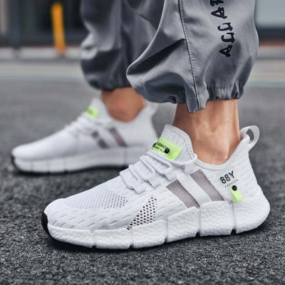 Men's Fashion Outdoor Cushioning Running Shoes Non-slip Breathable Gym Training Sneakers Ultralight Mesh Sport Shoes - White / 42 - Oncros