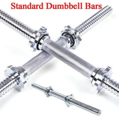 Standard Dumbbell Bars & Spring Collars Set Weight Lifting Handle Home - Oncros