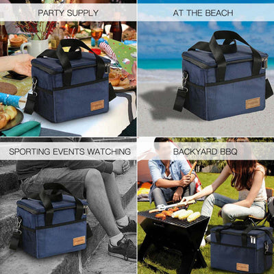Outdoor Insulated Lunch Bag Reusable Foldable Tote Large Capacity Portable Picnic Carrier Bag - Oncros