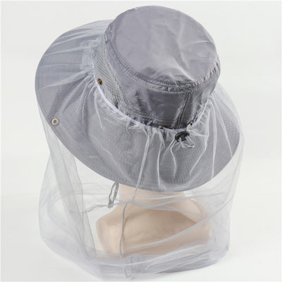 Outdoor Bucket Hat Mesh Anti Mosquito UV Protection Sun Hats Unisex - Oncros