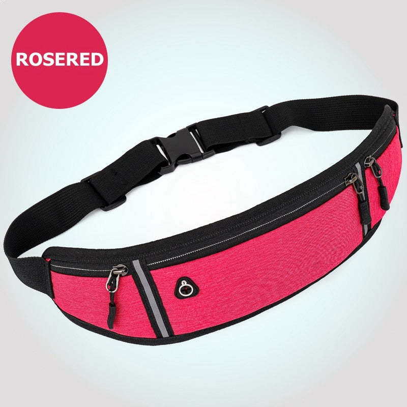 Professional Running Waist Bag Sports Belt - ROSE-RED - Oncros