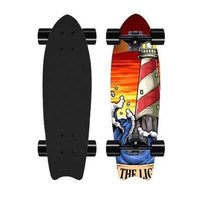 8-layer Maple Big Fish Board Land Surfing Fishtail Street Skateboard - Graffiti 23 - Oncros