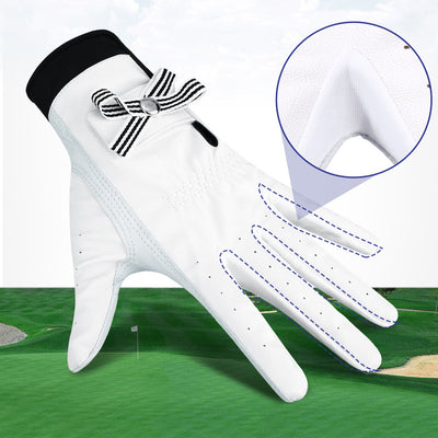 Golf Gloves Women Sheepskin Breathable Genuine Leather Anti-Slip 1 Pair - Oncros