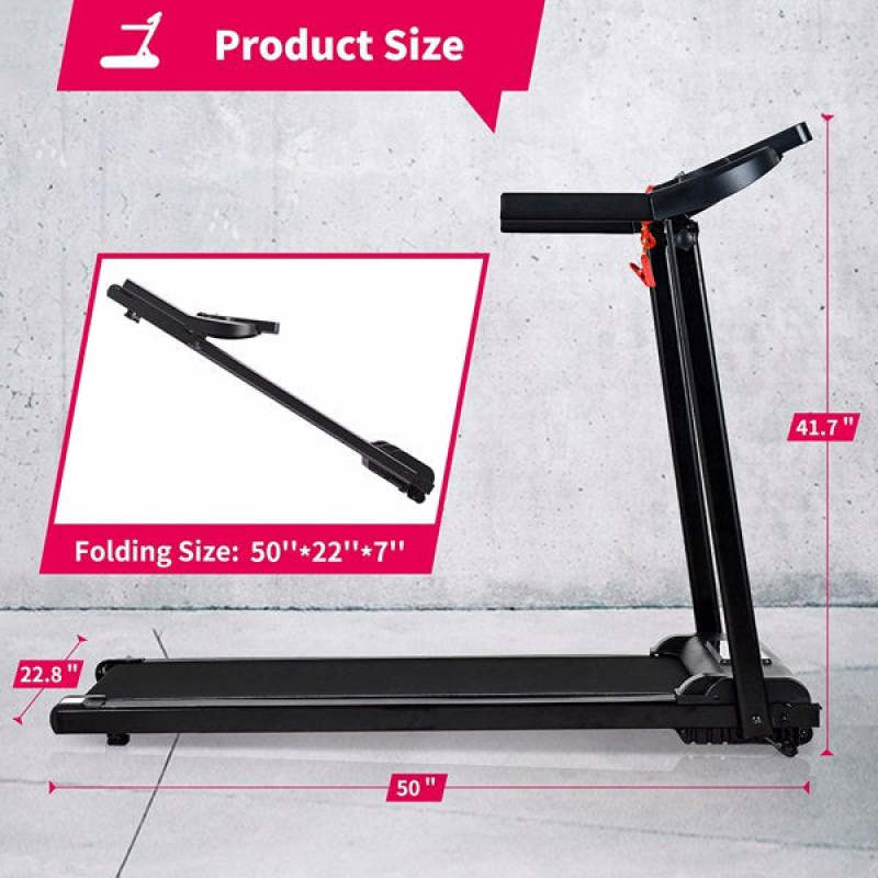 Multi-Modes Foldable Electric Treadmill with LCD Monitor for Home - Oncros