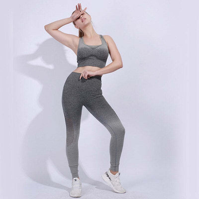 2Pcs Women's Summer Training Gym Running Fitness Yoga Sets - Oncros