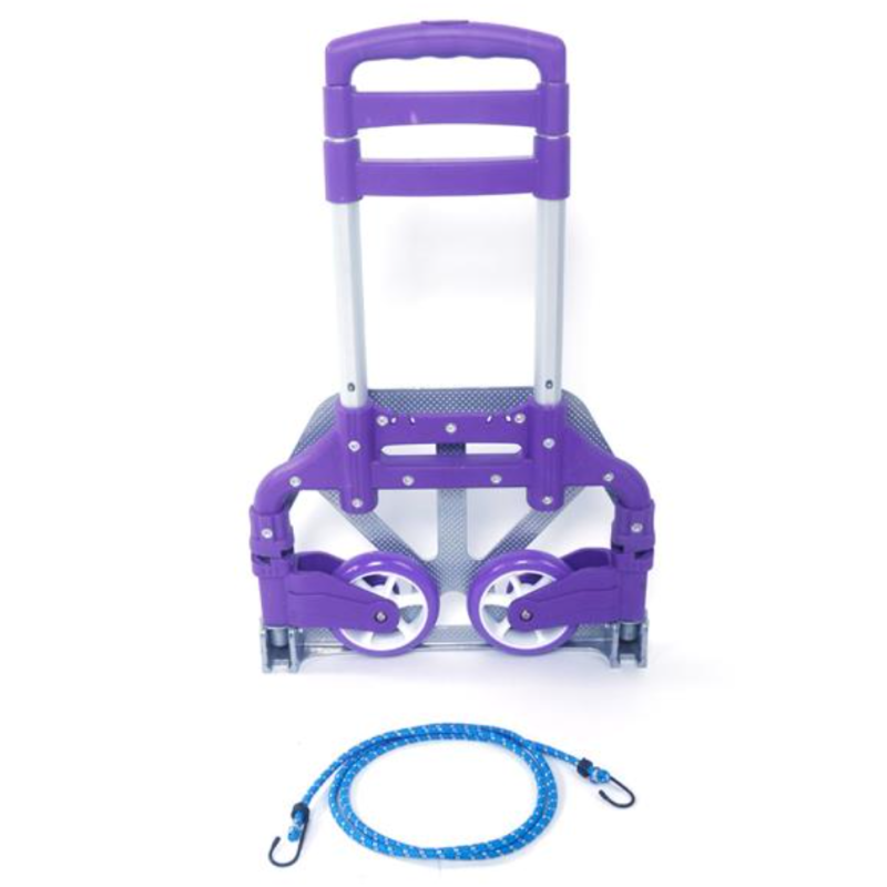 Portable Folding Collapsible Aluminum Cart Dolly Push Truck Trolley - Purple - Oncros