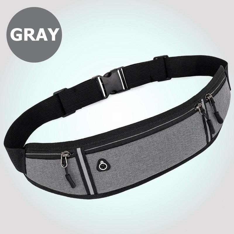 Professional Running Waist Bag Sports Belt - Gray Color - Oncros
