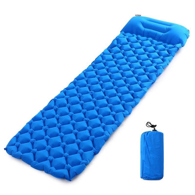Ultralight Air Sleeping Pad Inflatable Camping Mat for Backpacking Hiking Family Camping - Blue 2 - Oncros