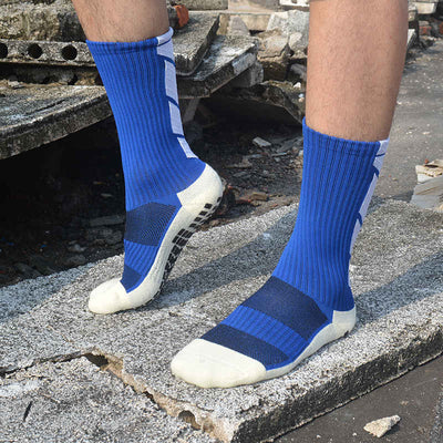 Sports Thickened Breathable Football Kit Socks - Blue / One size(Size 37-44) - Oncros