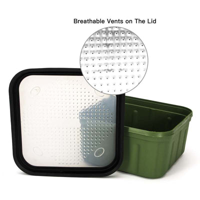 Breathable Fishing Bait Box Durable Storage Box for Fishing Baits and Other Accessories - Oncros
