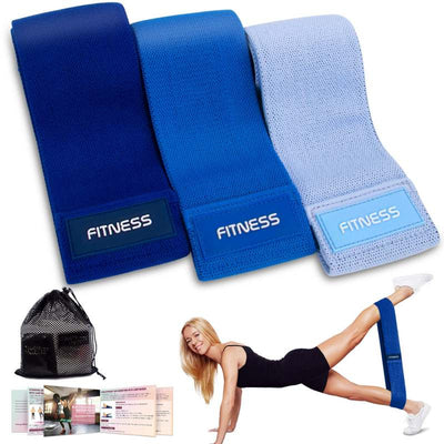 Non-Slip Exercise Loop Bands for Hips and Glutes - Blue - Oncros