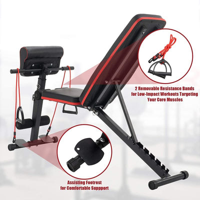 6 in 1 Multifunctional Foldable Dumbbell Stool Weight Bench - Oncros
