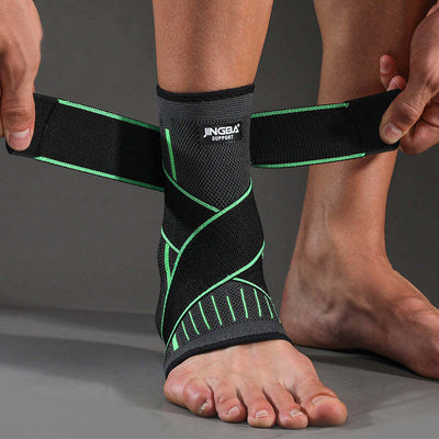 Protective Ankle Brace with Compression Nylon Strap - Green / XXL-XXXL / Bandage Ankle - Oncros
