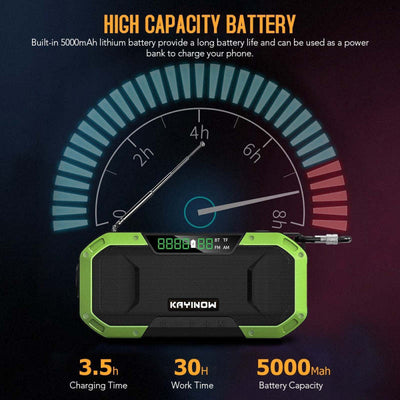Emergency Solar Hand Crank Radio Charger Flash Light Outdoor Camping Survival Radio - Oncros