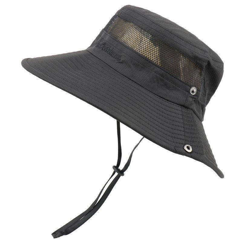 Outdoor New Summer Sun UV Protection Wide Brim Bucket Hats Fishing Hat Beach Hats Unisex - Oncros