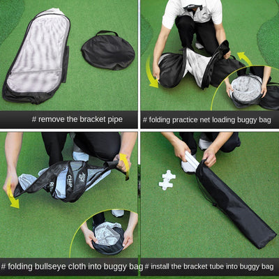 Portable Foldable Golf Batting Swing Practice Net Golf Pitching Cage - Oncros