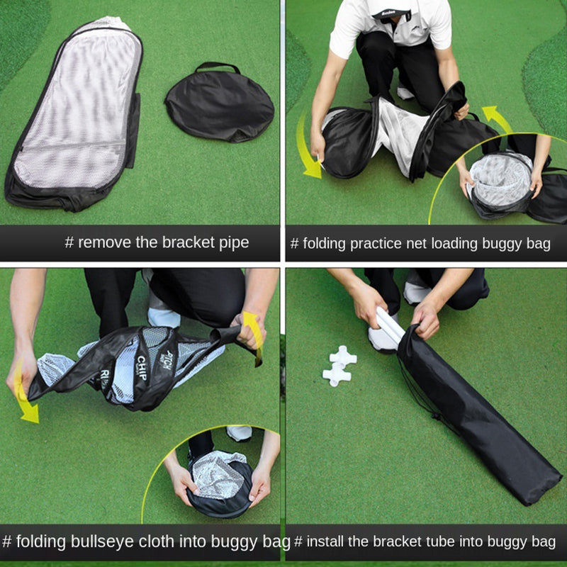 Portable Foldable Golf Batting Swing Practice Net Golf Pitching Cage - Oncros