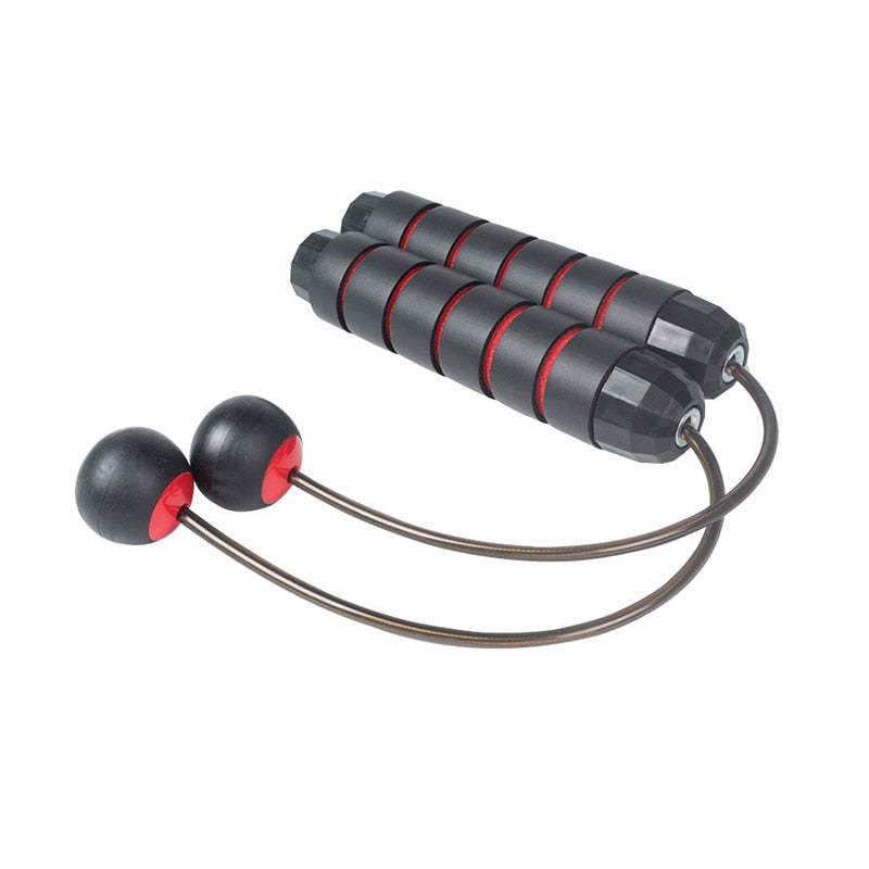 Tangle-Free Rapid Speed Jumping Rope with Ball Bearings Steel - Red with Ball - Oncros