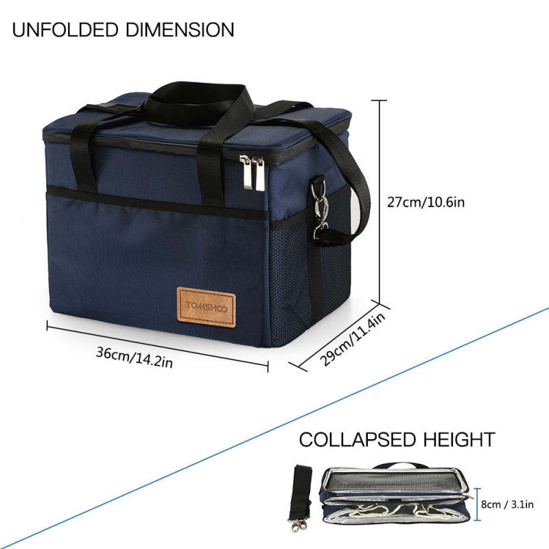 Outdoor Insulated Lunch Bag Reusable Foldable Tote Large Capacity Portable Picnic Carrier Bag - Oncros