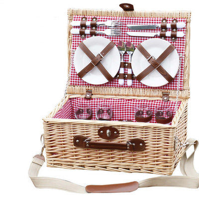 Handmade Rattan Picnic Basket For Four People - Oncros