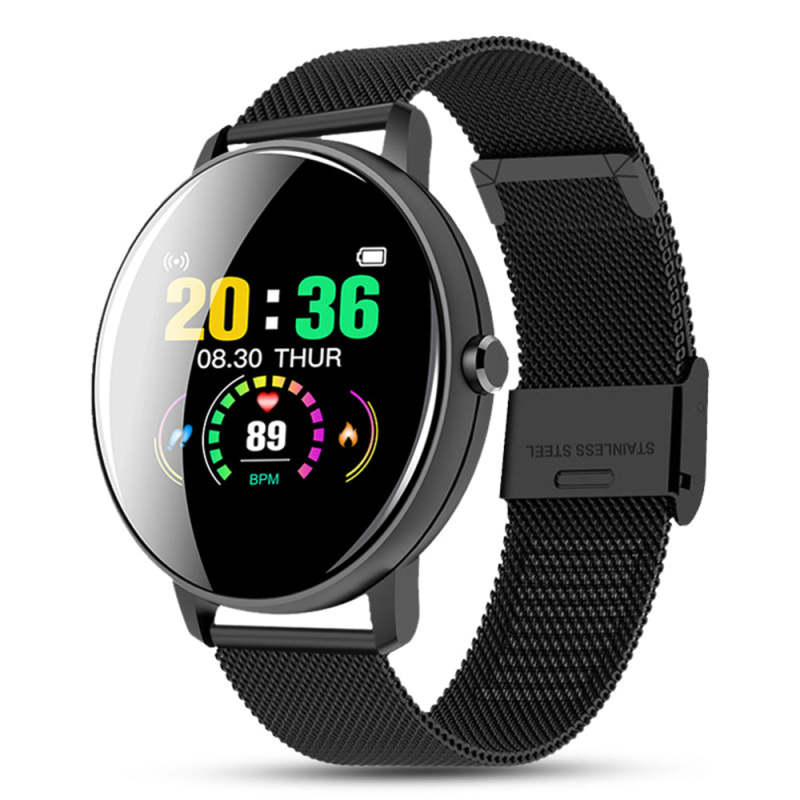 Fitness Smart Watch with Heart Rate Tracker - Black - Oncros